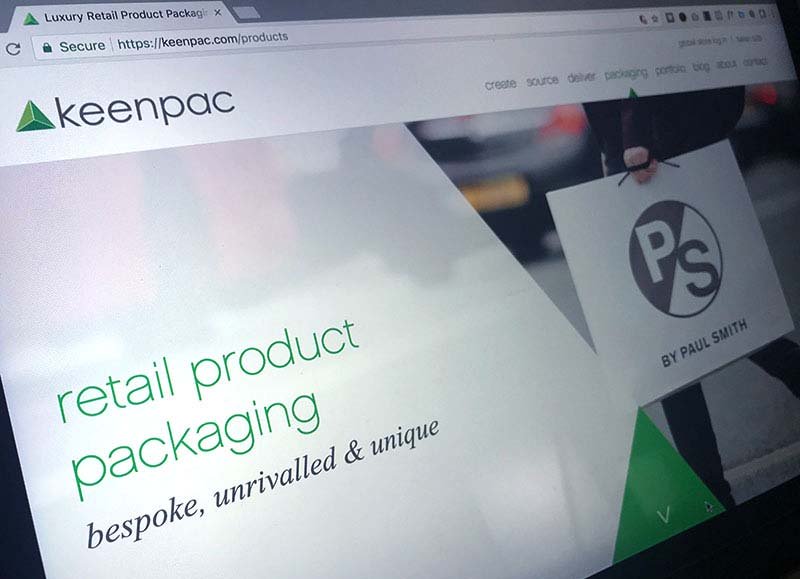 luxury packaging website design