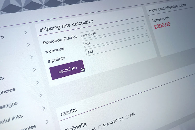 logistics shipping rate calculator