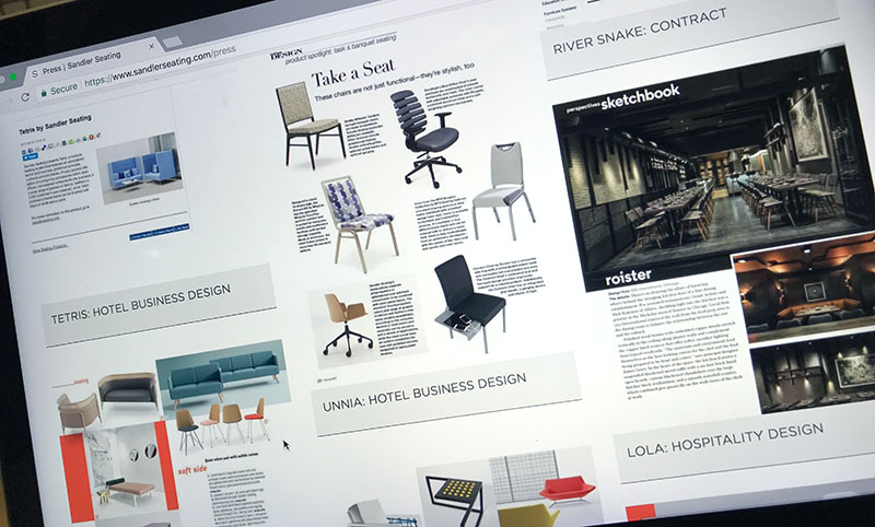 contract furniture website press section