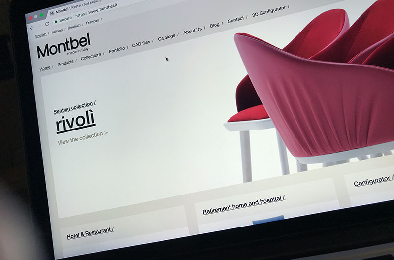 revised furniture website for Montbel
