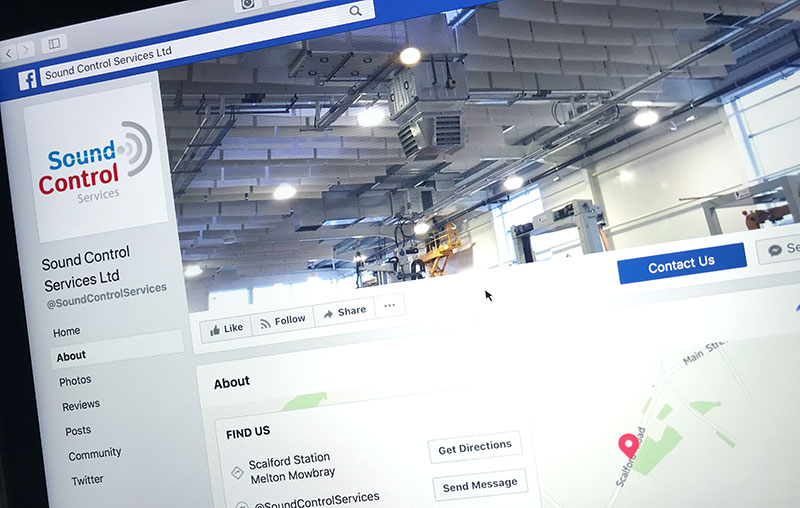 Facebook page banding for Sound Conrtol